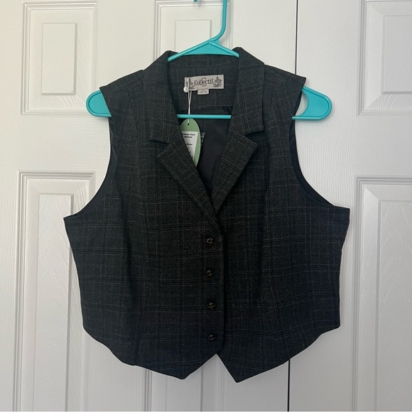 Collectif Professor Check Vest - UK 16 - Picture 2 of 4